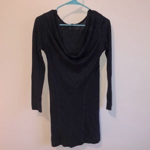 Long sleeve navy sweater dress